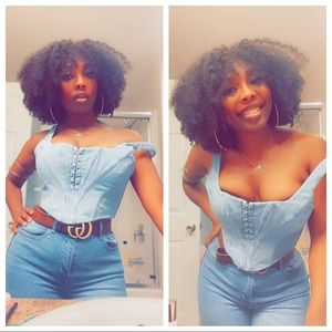 House of CB Denim corset size L